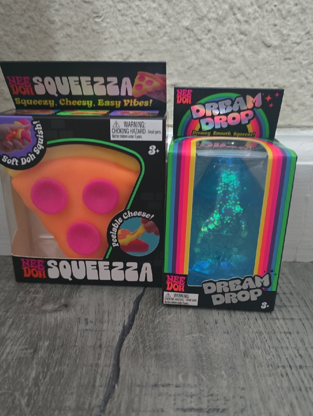 Nee Doh Squeezza Pizza Slice & Dream Drop Needoh